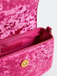 MANGO Pink Velvet Crossbody