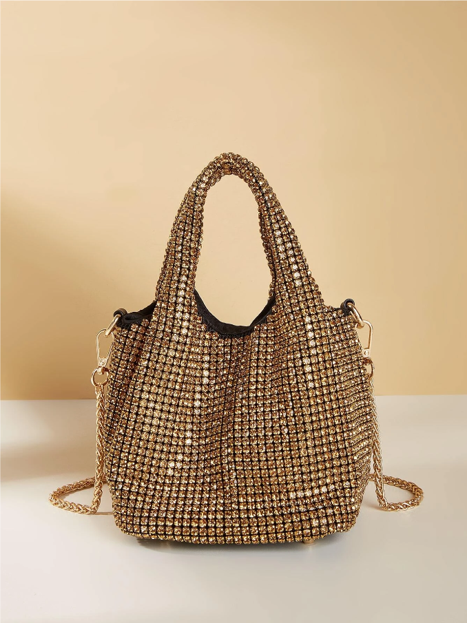 Rhinestone Bucket Bag