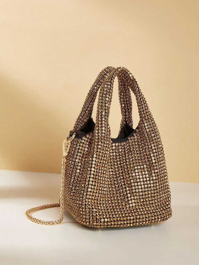 Rhinestone Bucket Bag