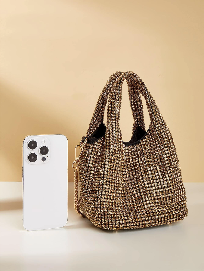 Rhinestone Bucket Bag