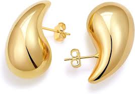 TRENDY GOLD HOOP GOLD EARINGS